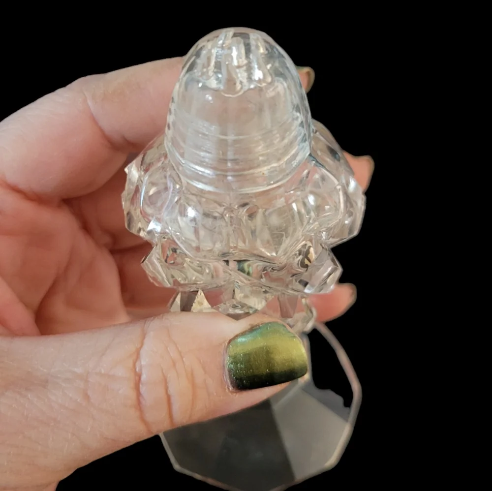 Antique Cut Crystal Salt & Pepper Shakers